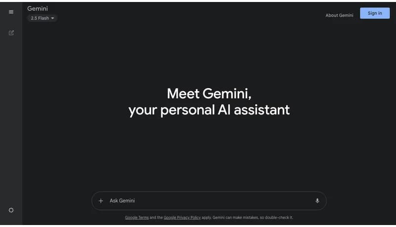Google Gemini screenshot