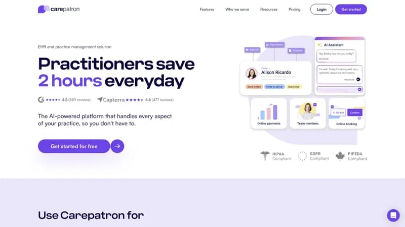 Carepatron screenshot