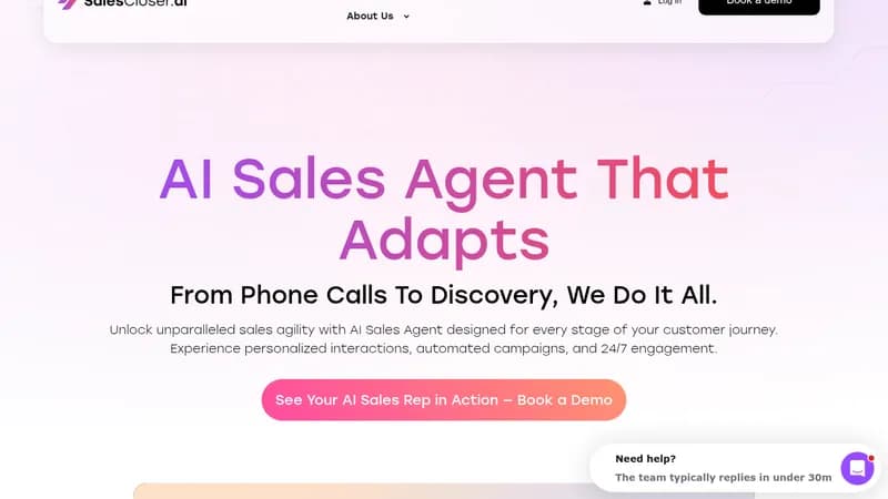 salescloser.ai website
