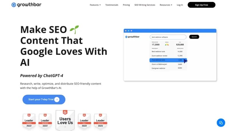 GrowthBar screenshot