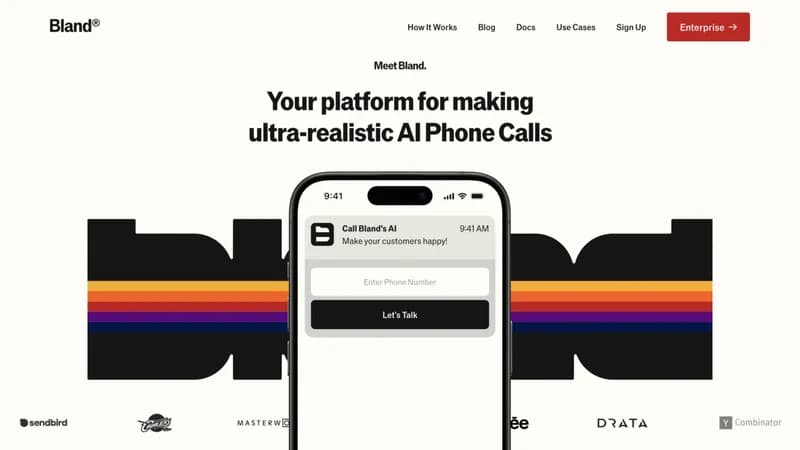 Bland AI screenshot