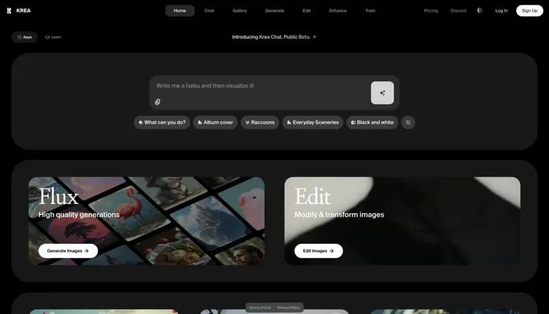 KREA screenshot