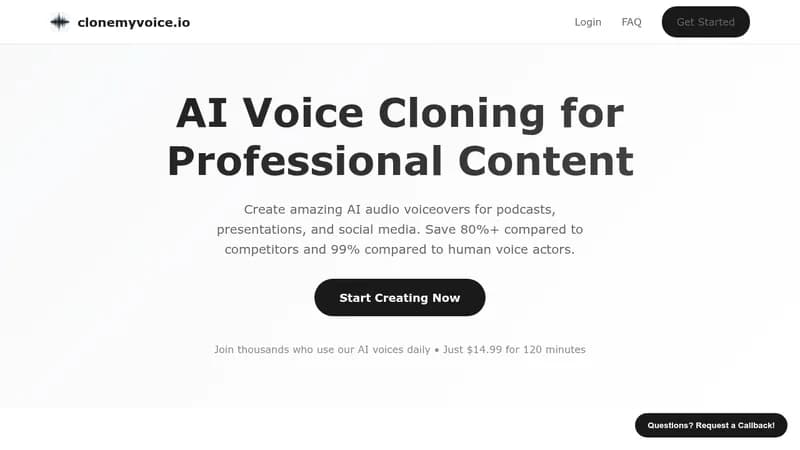 clonemyvoice.io website