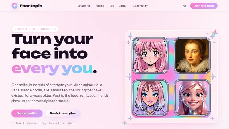 facetopia website