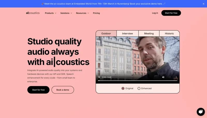 ai-coustics.com screenshot