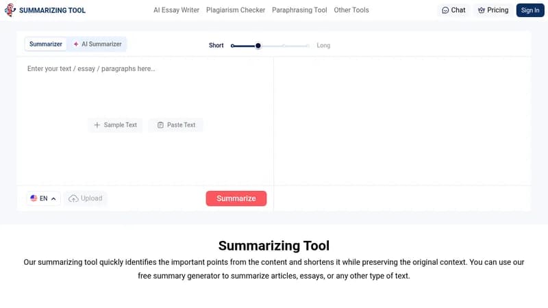 summarizing tool website