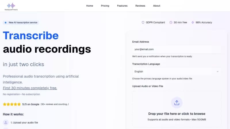 Transcriptmate screenshot