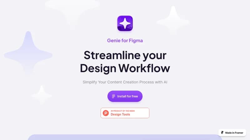 genie for figma website
