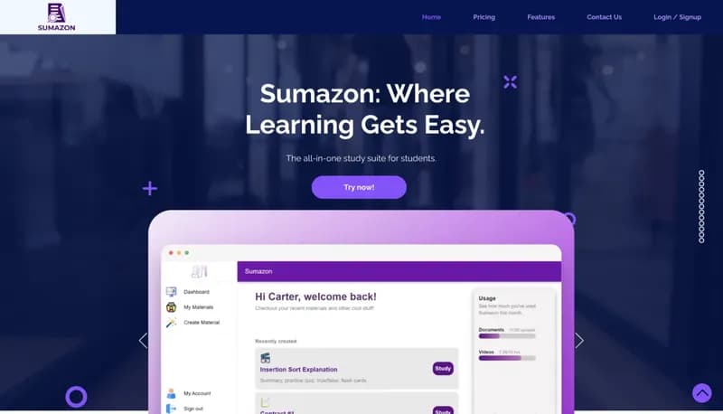 Sumazon screenshot