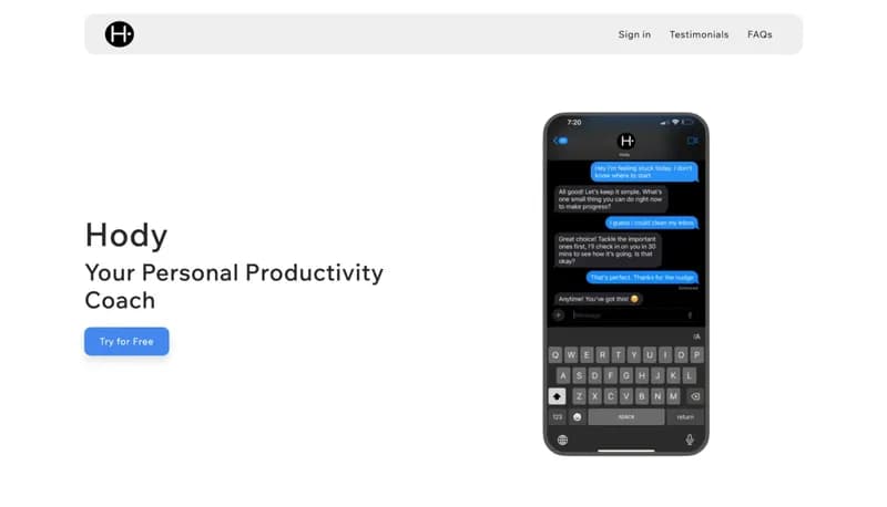 Hody screenshot