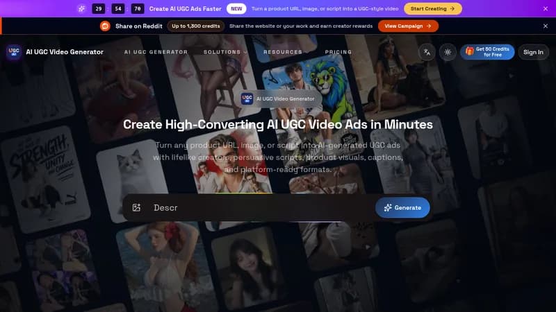 ai ugc video generator website