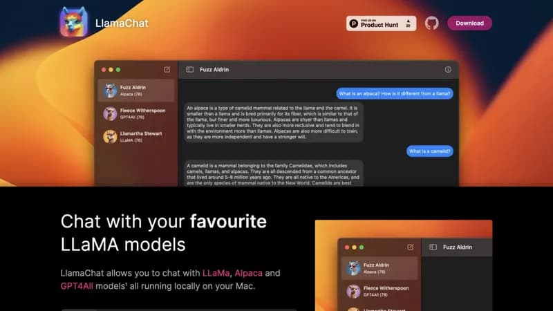 LlamaChat screenshot