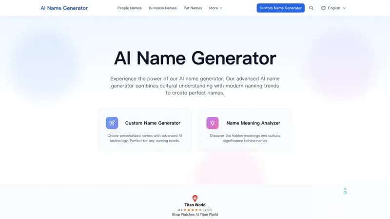 AI Name Generator screenshot