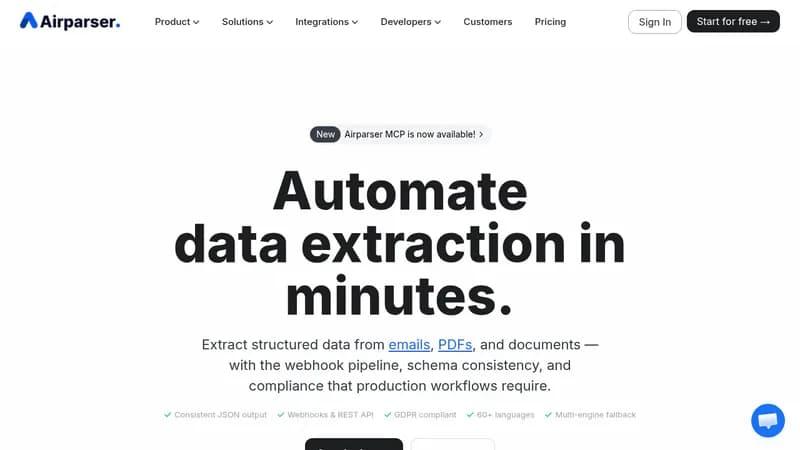 airparser website