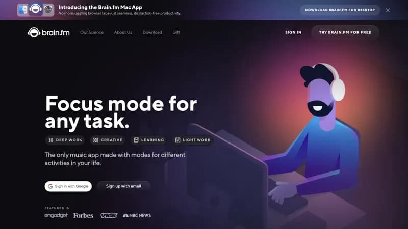 Brain.fm screenshot