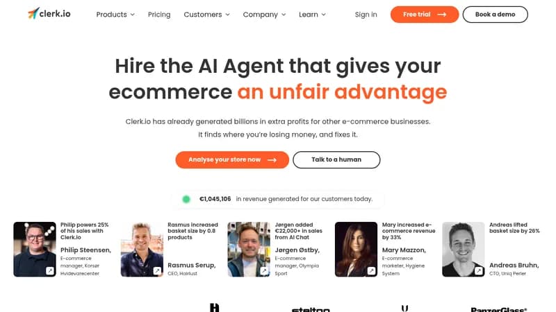 clerk.io website