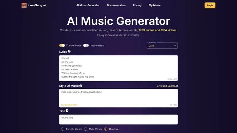 iLoveSong.ai screenshot