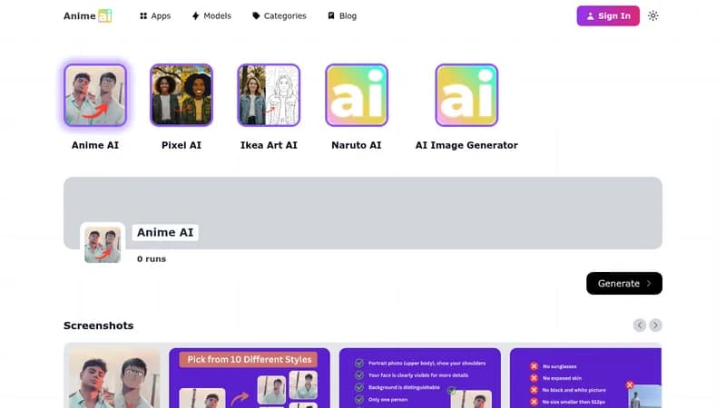 anime ai website