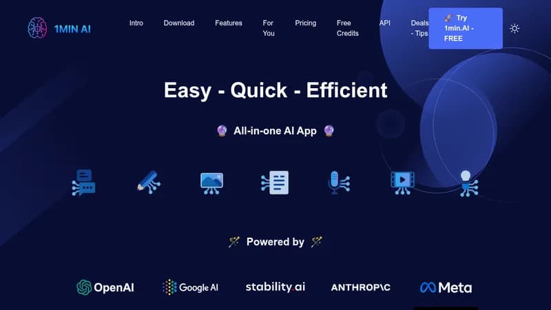 1min.ai website