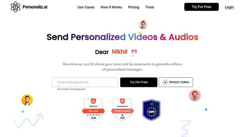 personaliz.ai website