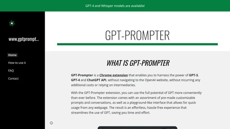 gpt-prompter website