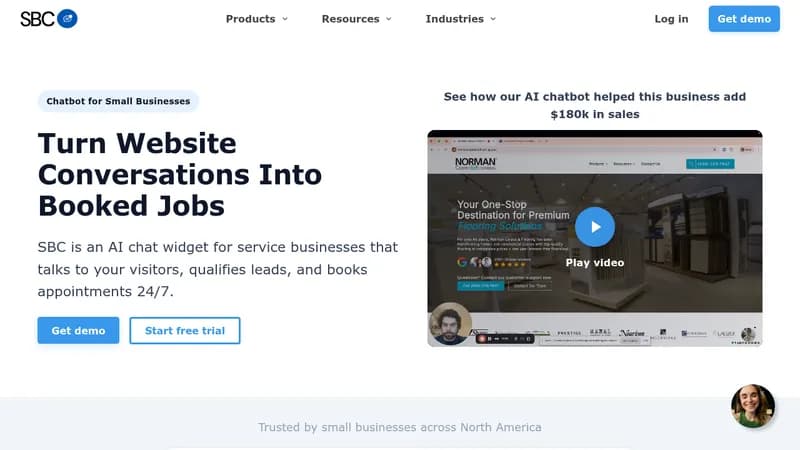 small business chatbot website