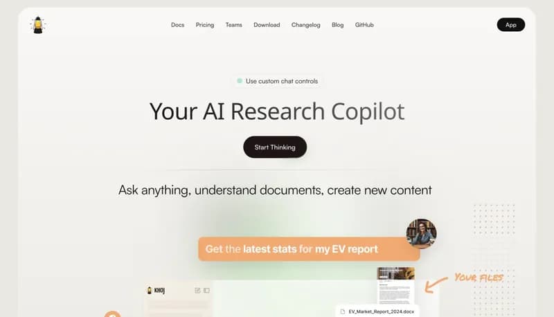 Khoj AI screenshot