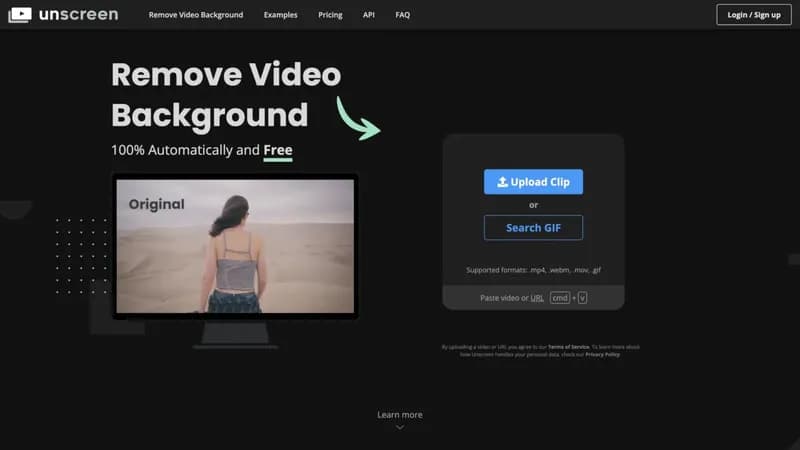 Unscreen screenshot