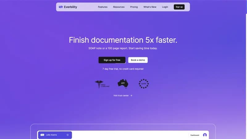 Everbility screenshot