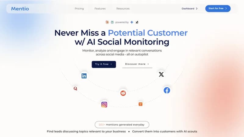 Mentio screenshot