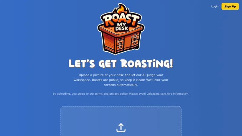 roast my desk website