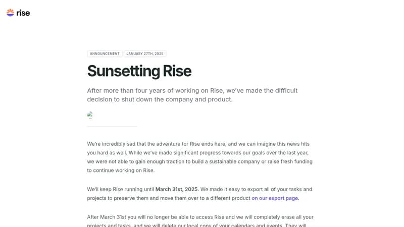 rise website