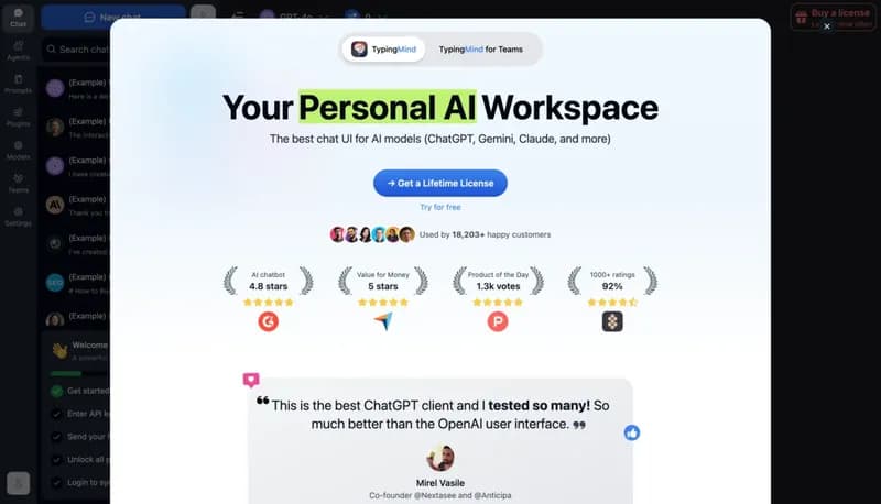 TypingMind screenshot