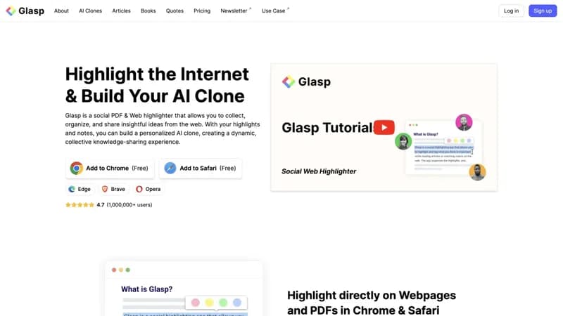 Glasp screenshot