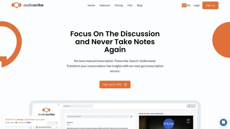 AudioScribe screenshot