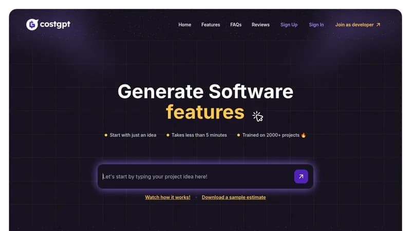costgpt website