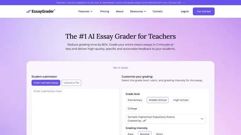 Essay Grader AI screenshot