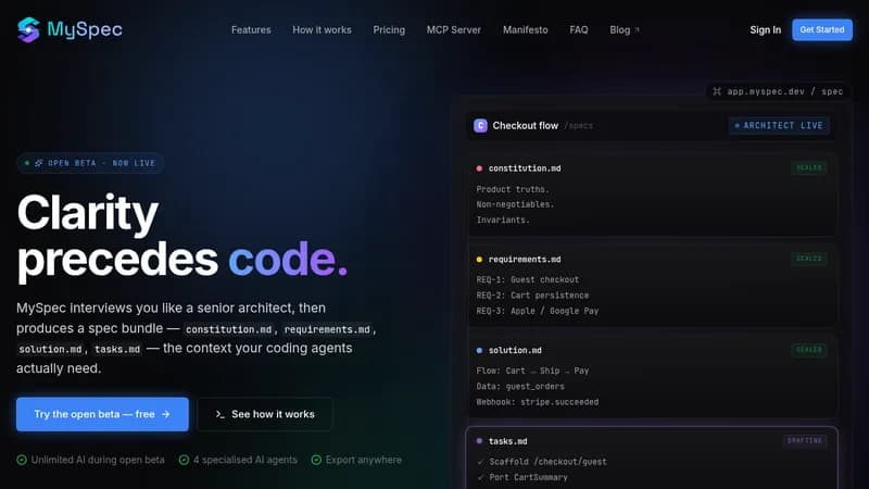 myspec website