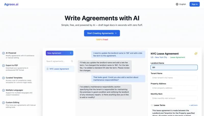 Agreee.ai screenshot