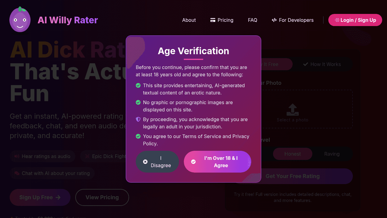 ai willy rater website