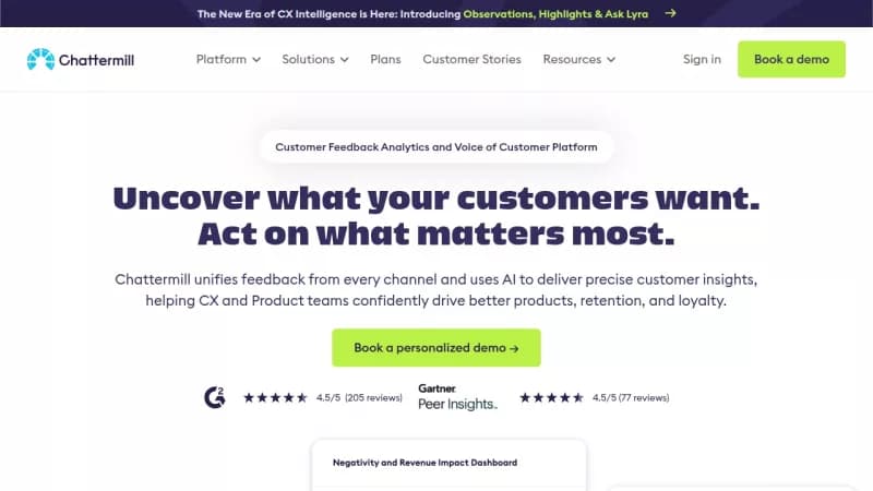 Chattermill screenshot