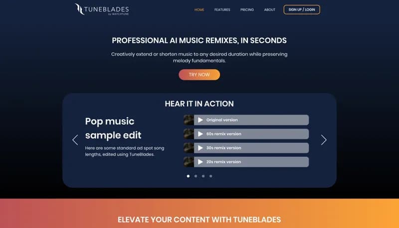TuneBlades screenshot