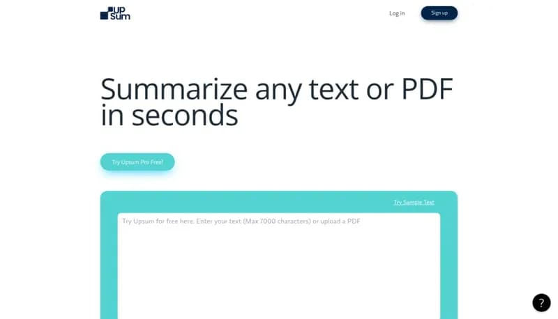 UpSum screenshot