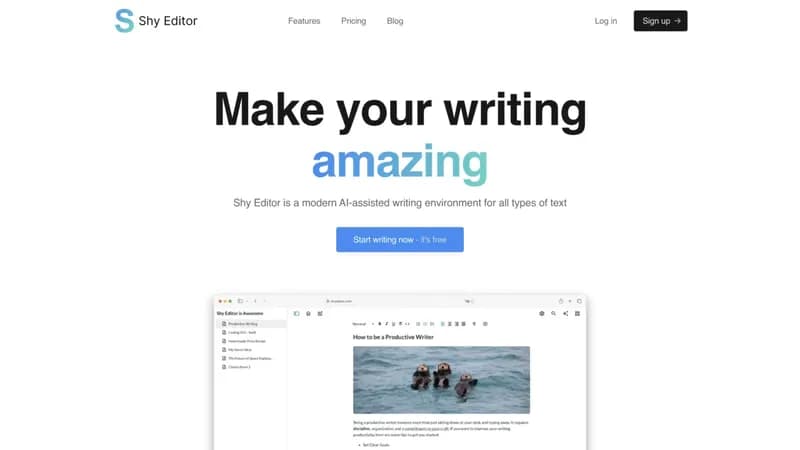 Shy Editor screenshot
