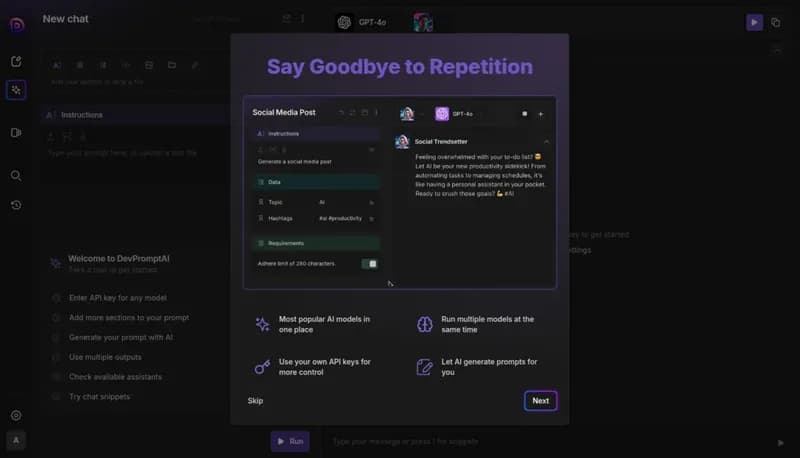 DevPromptAI screenshot