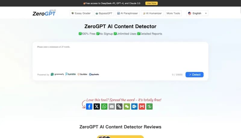 ZeroGPT Plus screenshot