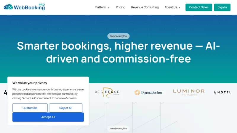 webbookingpro website