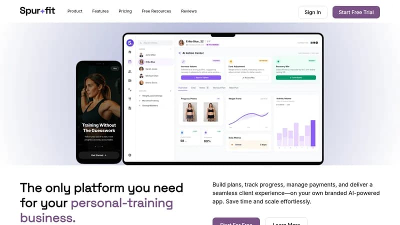 spur.fit website
