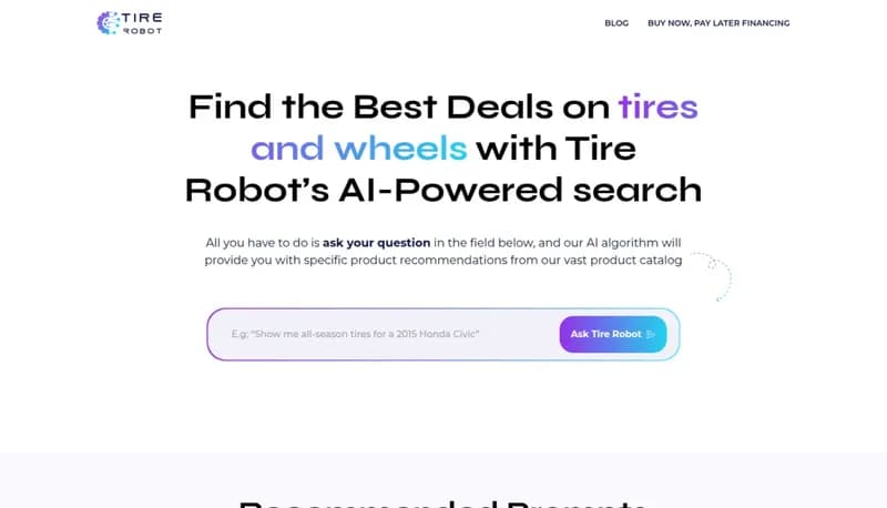Tire Robot AI Deal Finder screenshot