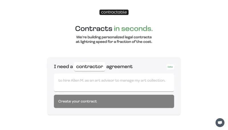 Contractable screenshot